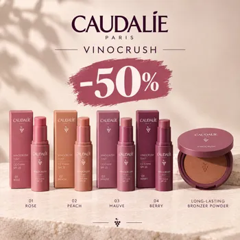 50% de descuento en la gama Vinocrush de Caudalie