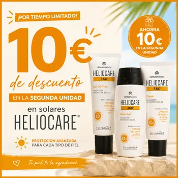 Llévate 10 € de descuento en la segunda unidad de Heliocare