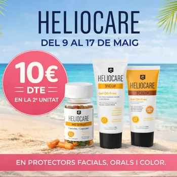 Promoción Heliocare: descuento en protectores solares faciales, orales y con color