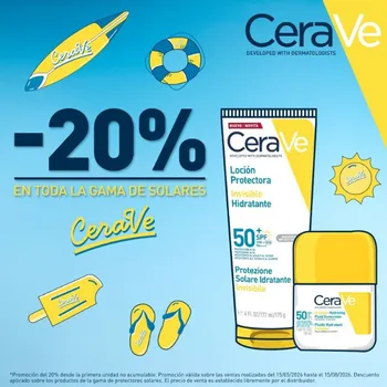 CeraVe 20% DESCUENTO en toda la gama de SOLARES