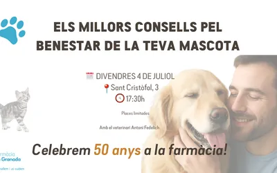 Benestar i salut per a la teva mascota: participa al taller veterinari