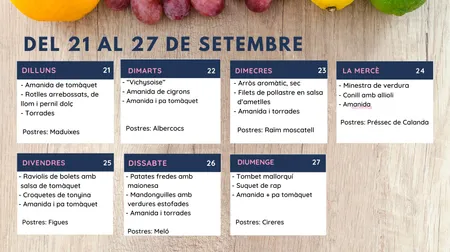 Menú setmanal