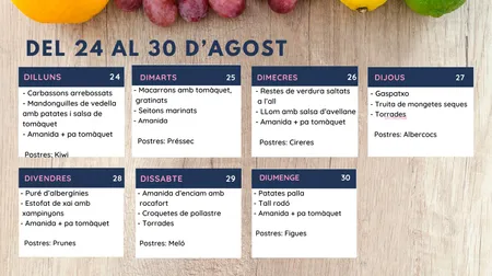 Menú setmanal