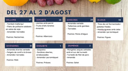 Menú setmanal