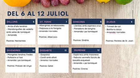 Menú setmanal