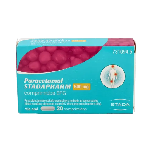 Paracetamol stadapharm efg 500 mg 20 comprimidos