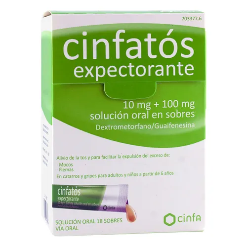Cinfatos expectorante 10 mg/100 mg 18 sobres solucion oral