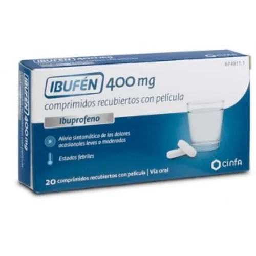 Ibufen 400 mg 20 comprimidos recubiertos