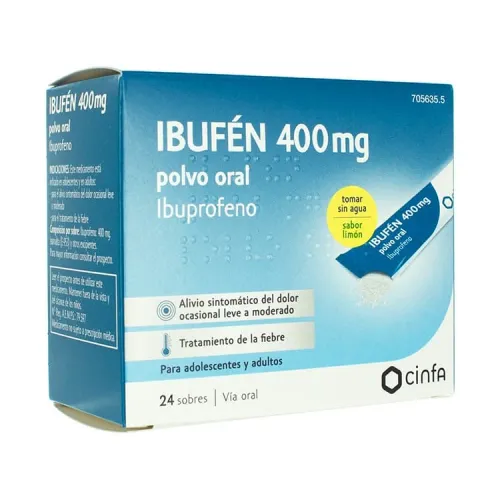 Ibufén 400 mg 20 sobres polvo oral