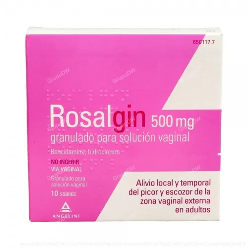 Rosalgin 500 mg 200 sobres granulado para solucion vaginal