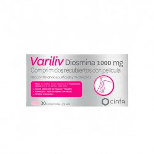 Variliv diosmina 500 mg 60 comprimidos recubiertos