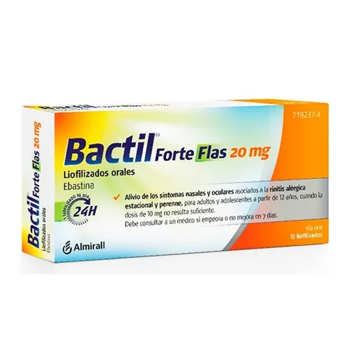 Bactil forte flas 20 mg 10 liofilizados orales