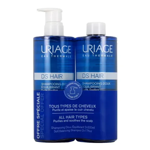 Uriage ds hair champu regulador 2x500ml