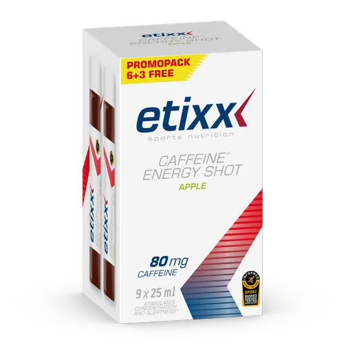 Shot energético de cafeína 9x25ml - manzana
