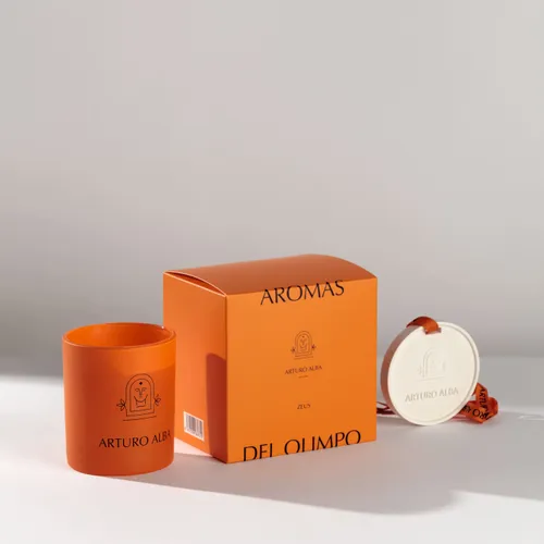 Estuche aromas del olimpo vela + medallon zeus