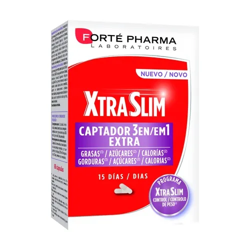 FORTE PHARMA XTRASLIM CAPTADOR 3 EN 1        15 DÍAS