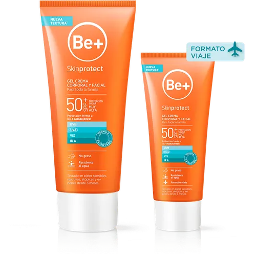 BE+ SKINPROTECT GEL CREMA CORPORAL Y FACIAL SPF 50+  1 ENVASE 100 ML