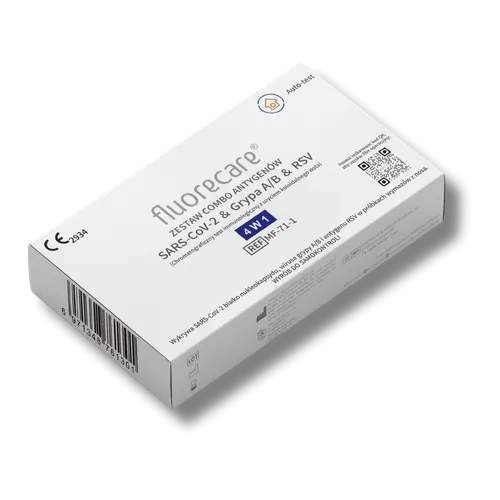 Fluorecare Test Combinado COVID-19 + Influenza A/B + RSV – Autotest Rápido