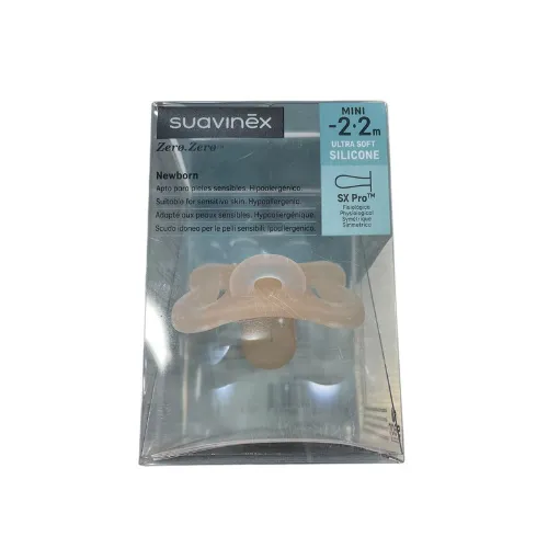 Chupete silicona fisiologico suavinex sx pro zero-zero -2 - 2 meses 1 unidad light sand