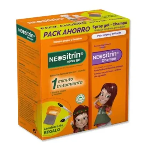 Neositrin Pack ahorro Spray gel + Champú (incluye Lendrera de REGALO)