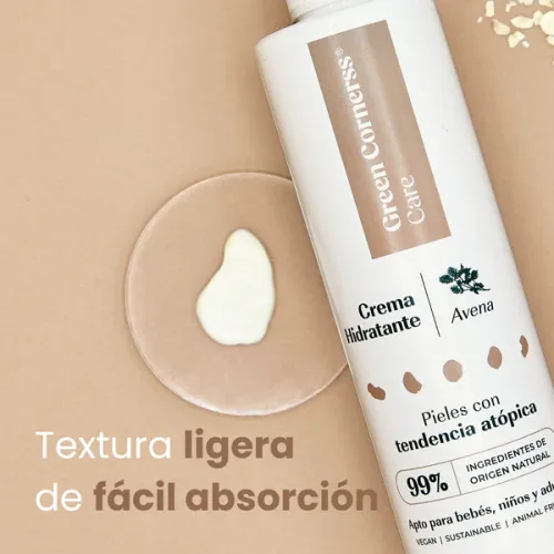 Crema hidratante de avena apta para piel atópica Green Cornerss 300 ml