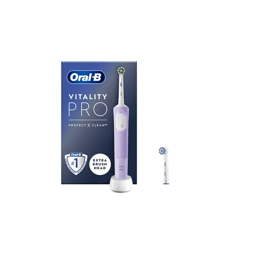Cepillo eléctrico Oral-B Vitality Pro, Con 2 Cabezales, Morado