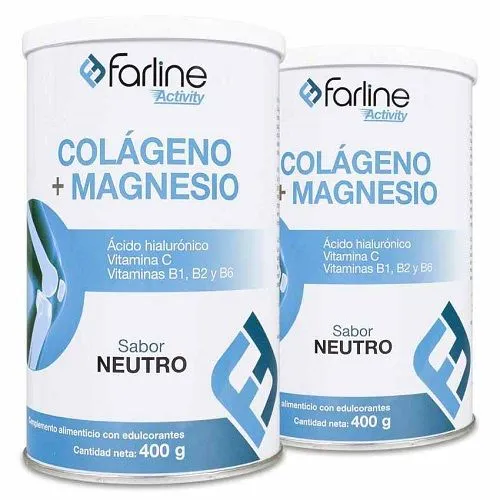 Colágeno + Magnesio Farline sabor neutro 25% descuento 2ª unidad