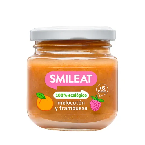 Smileat Tarrito Melocotón y frambuesa 130 g