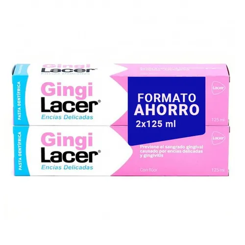 Lacer Gingilacer pasta dentífrica Encías Delicadas FORMATO AHORRO 2 X 125 ML