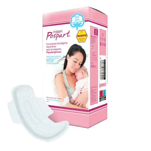 Indasec Postpart® Compresa alas