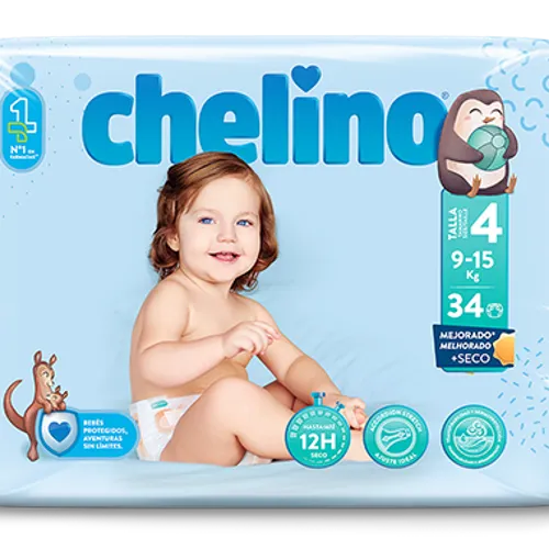 Chelino Pañal Inf T/4 9-15 Kg 34 Un