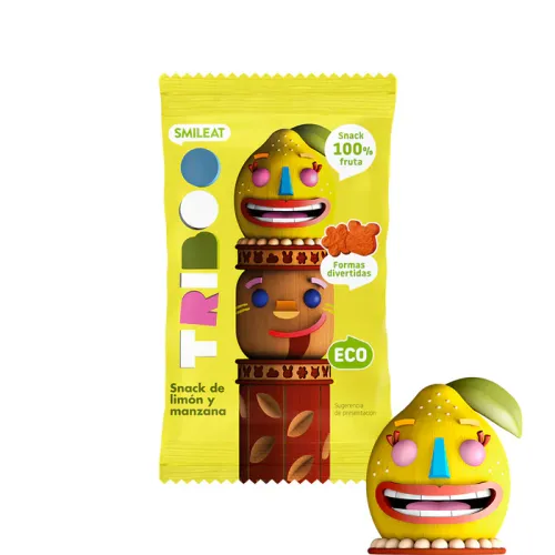 Smileat Sminolas Snack Triboo de limón y manzana 25 g