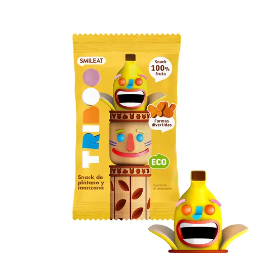 Smileat Sminolas Snack Triboo de plátano y manzana 25 g