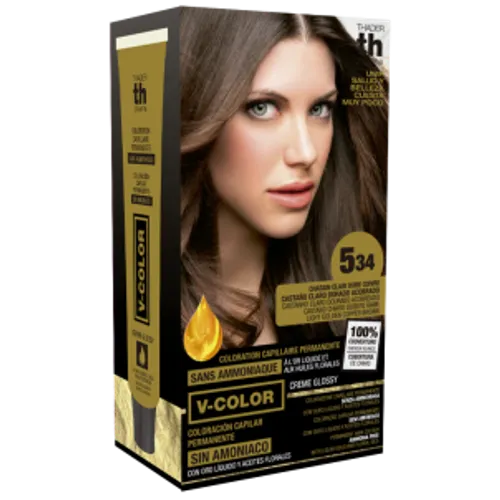 Kit Tinte en casa TH pharma 534 castaño claro dorado cobre
