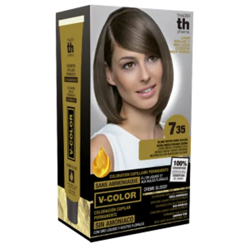 Kit Tinte en casa TH pharma 735 rubio medio dorado caoba
