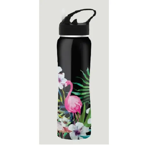 Ampolla acer reciclat 500 ml - flamingo tap negre