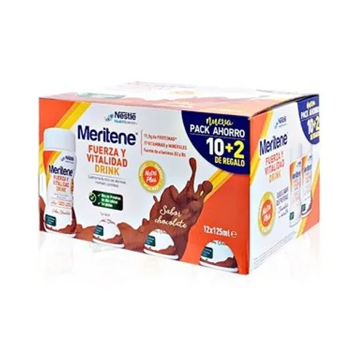 Meritene furza y vitalidad drink pack chocolate 10+2