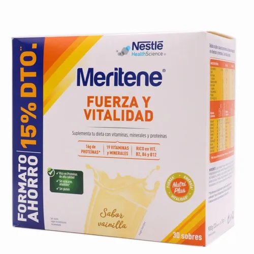Meritene 30g  formato ahorro 30 sobres vainilla
