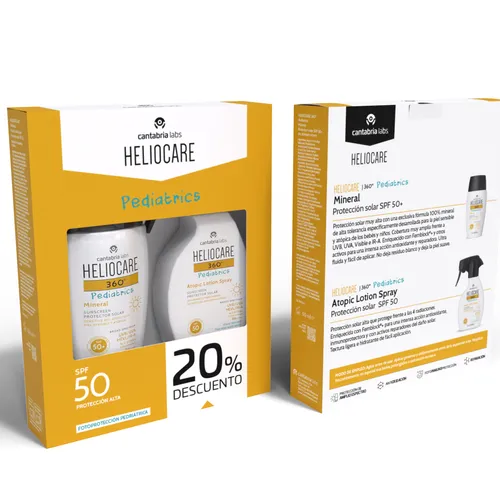Heliocare pediatrics pack mineral facial + atopic lotion spray