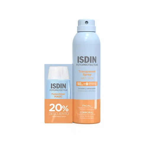 Isdin fotoprotector pack facial fwm + transparent spray 250 ml
