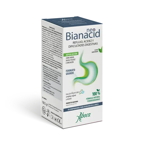 Aboca Neobianacid Acidez y reflujo Sabor Menta 70 comp masticables