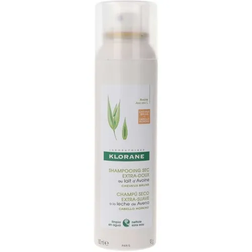 KLORANE CHAMPU SECO EXTRASUAVE A LA LECHE DE AVENA CABELLO CASTAÑO O MORENO  1 ENVASE 150 ML