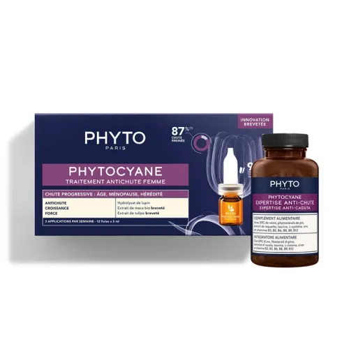 PHYTOCYANE MUJER TRATAMIENTO ANTICAIDA  PROGRESIVA  12 Ampollas