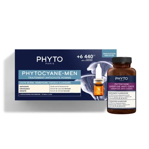 PHYTOCYANE-MEN AMPOLLAS CAIDA PROGRESIVA 12 Ampollas.