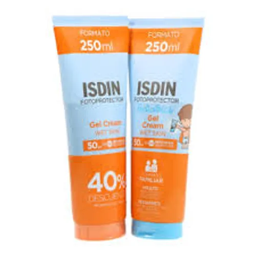 Isdin fotoprotector spf50+ pack gel cream pediatric + gel cream