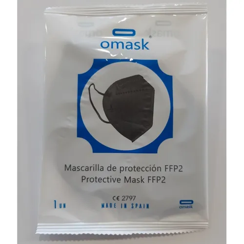 MASCARILLAS FFP2 10U NEGRA OMASK