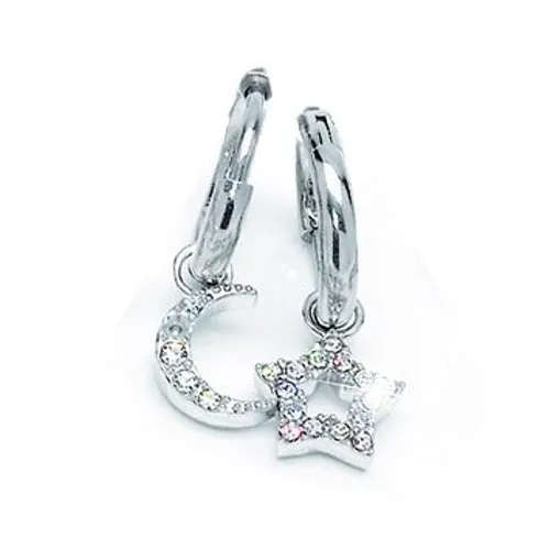 Biojoux Pendiente Aro Estrella&Luna 30mm