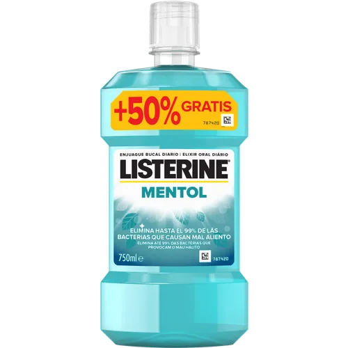 Listerine Mentol 500ml + 250ml Gratis