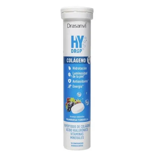 HYDROP COLLAGEN  18 COMPRIMIDOS SABOR FRAMBUESA Y GROSELLA