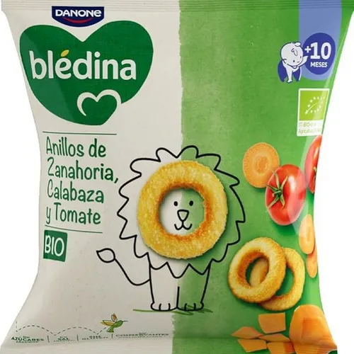 BLEDINA BIO SNACK ANILLOS DE ZANAHORIA CALABAZA Y TOMATE  1 ENVASE 20 G